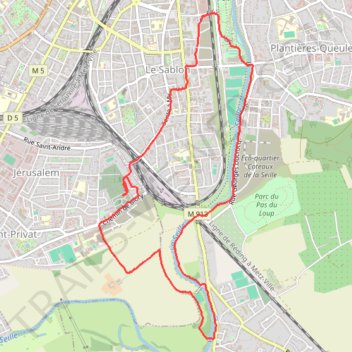 Itinéraire Sablon - Montigny - Magny (1), distance, dénivelé, altitude, carte, profil, trace GPS