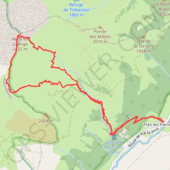 Itinéraire Mont de Grange, distance, dénivelé, altitude, carte, profil, trace GPS