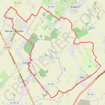 Itinéraire Autour de Lorgies, distance, dénivelé, altitude, carte, profil, trace GPS
