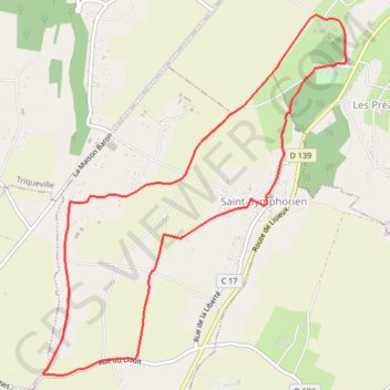 Itinéraire Chemin du Vent d'Ouest - Saint-Symphorien, distance, dénivelé, altitude, carte, profil, trace GPS