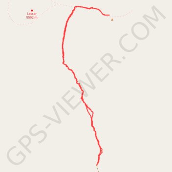 Itinéraire Lascar - Itinéraire Sud, distance, dénivelé, altitude, carte, profil, trace GPS