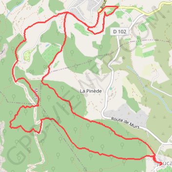 Itinéraire NOTRE DAME DU SALUT A JOUCAS, distance, dénivelé, altitude, carte, profil, trace GPS