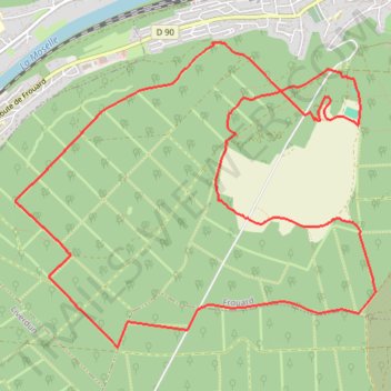 Itinéraire Frouard, distance, dénivelé, altitude, carte, profil, trace GPS