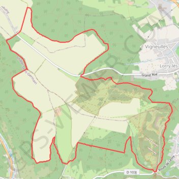 Itinéraire Fort de Plappeville, distance, dénivelé, altitude, carte, profil, trace GPS