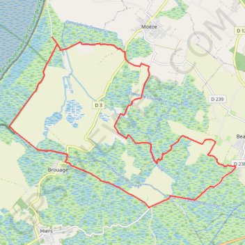 Itinéraire De la réserve de moëze au marais de Brouage, distance, dénivelé, altitude, carte, profil, trace GPS