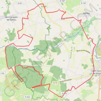 Itinéraire Sortie en forêt à Saint-Sauveur-le-Vicomte, distance, dénivelé, altitude, carte, profil, trace GPS