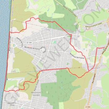 Itinéraire Le sentier des dunes - Cucq, distance, dénivelé, altitude, carte, profil, trace GPS