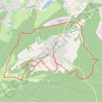 Itinéraire Porcelette, distance, dénivelé, altitude, carte, profil, trace GPS