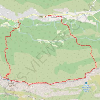 Itinéraire Vauvenargues, distance, dénivelé, altitude, carte, profil, trace GPS