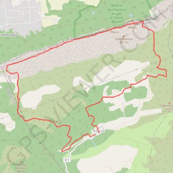 Itinéraire Riboux la Sainte Baume col du Saint Pilon, distance, dénivelé, altitude, carte, profil, trace GPS