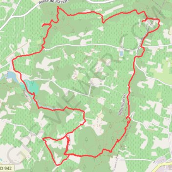 Itinéraire Boucle au départ de Mormoiron (Ocres), distance, dénivelé, altitude, carte, profil, trace GPS