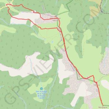 Itinéraire Le Jocou depuis le col de Menée, distance, dénivelé, altitude, carte, profil, trace GPS