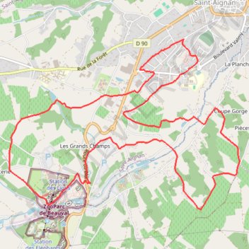 Itinéraire Saint Aignan sur Cher, distance, dénivelé, altitude, carte, profil, trace GPS