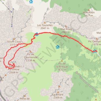 Itinéraire Lescun Randonnée, distance, dénivelé, altitude, carte, profil, trace GPS