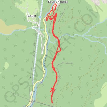 Itinéraire La grotte d'Eaux Chaudes depuis le village - Vallée d'Ossau (64), distance, dénivelé, altitude, carte, profil, trace GPS