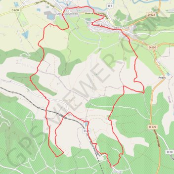 Itinéraire Rando autour de Cordes, distance, dénivelé, altitude, carte, profil, trace GPS