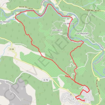 Itinéraire La Boucle du Thoronet, distance, dénivelé, altitude, carte, profil, trace GPS