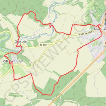 Itinéraire La Roche aux Loups - Dieulouard, distance, dénivelé, altitude, carte, profil, trace GPS