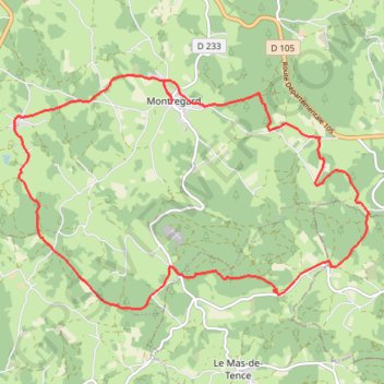 Itinéraire Le Velay des 3 Rivières - Le Ruisseau de Trifoulou Montregard, distance, dénivelé, altitude, carte, profil, trace GPS