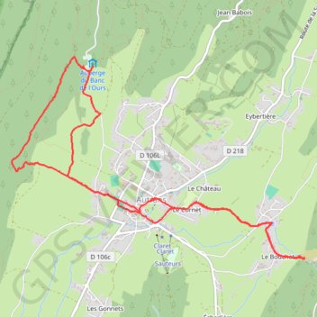 Itinéraire Autrans, distance, dénivelé, altitude, carte, profil, trace GPS
