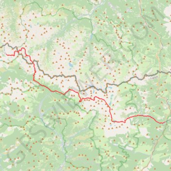 Itinéraire Mercantour Est, distance, dénivelé, altitude, carte, profil, trace GPS