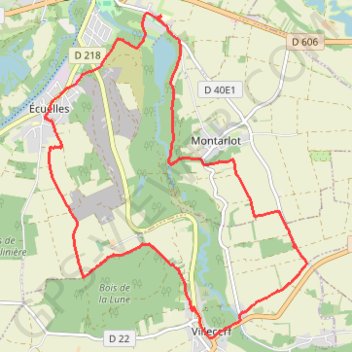 Itinéraire Autour de l'Étang de Moret, distance, dénivelé, altitude, carte, profil, trace GPS