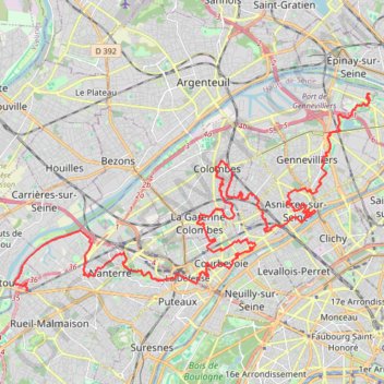 Itinéraire Sentier des parcs, distance, dénivelé, altitude, carte, profil, trace GPS