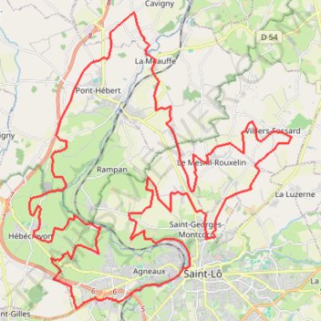 Itinéraire 3 - 53_kms VTT agnelaise, distance, dénivelé, altitude, carte, profil, trace GPS