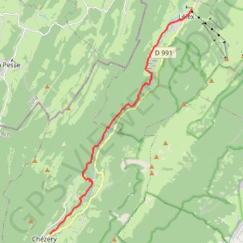 Itinéraire Les bords de la Valserine, distance, dénivelé, altitude, carte, profil, trace GPS