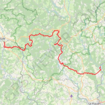 Itinéraire De Brioude à Vorey, distance, dénivelé, altitude, carte, profil, trace GPS