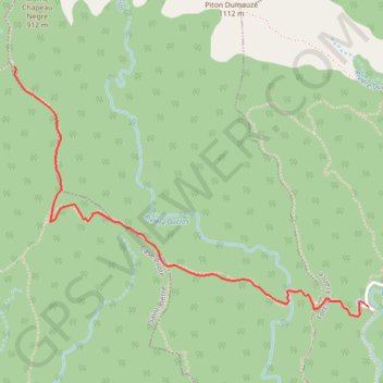Itinéraire Morne Chapeau Nègre, distance, dénivelé, altitude, carte, profil, trace GPS
