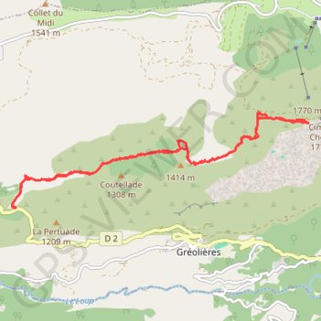 Itinéraire Cheiron par la clue, distance, dénivelé, altitude, carte, profil, trace GPS