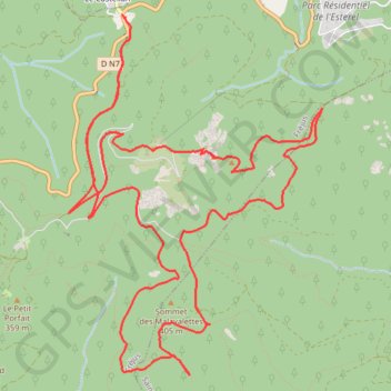 Itinéraire Plan d'Estérel - Mont Vinaigre, distance, dénivelé, altitude, carte, profil, trace GPS