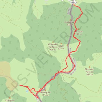 Itinéraire Autza par Kepa, distance, dénivelé, altitude, carte, profil, trace GPS