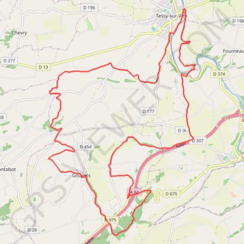 Itinéraire Circuit de Tessy-sur-Vire, distance, dénivelé, altitude, carte, profil, trace GPS