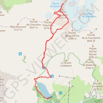 Itinéraire Haute Maurienne - Les Arêtes du Soleil, distance, dénivelé, altitude, carte, profil, trace GPS