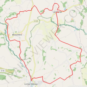 Itinéraire 1 - rando_25_km, distance, dénivelé, altitude, carte, profil, trace GPS
