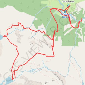 Itinéraire Vallouise, Dormillouse - lac Palluel - Lac Faravel, distance, dénivelé, altitude, carte, profil, trace GPS