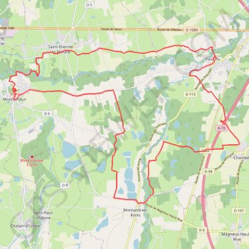 Itinéraire La Petite Boucle Poncinoise, distance, dénivelé, altitude, carte, profil, trace GPS