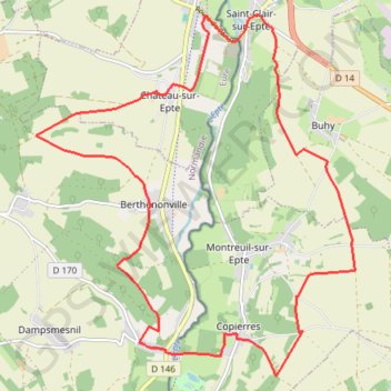 Itinéraire Les coteaux de Saint Clair, distance, dénivelé, altitude, carte, profil, trace GPS