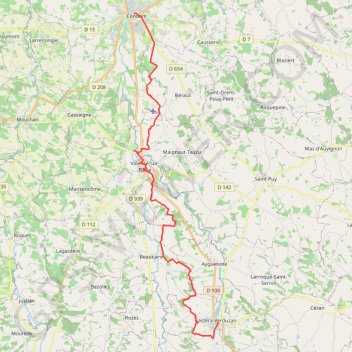 Itinéraire Rando GERS, distance, dénivelé, altitude, carte, profil, trace GPS