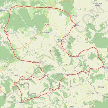 Itinéraire Au pays du fromage de Chaource, distance, dénivelé, altitude, carte, profil, trace GPS