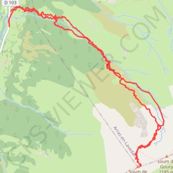 Itinéraire Soum de Picarré, distance, dénivelé, altitude, carte, profil, trace GPS