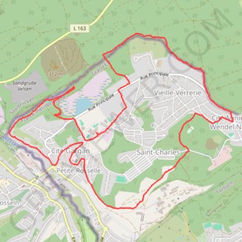 Itinéraire Le circuit du Galibot à Petite-Rosselle, distance, dénivelé, altitude, carte, profil, trace GPS