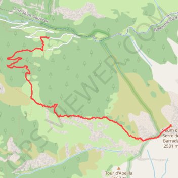Itinéraire Soum de Diauzède et Soum de Serre Barrada, distance, dénivelé, altitude, carte, profil, trace GPS