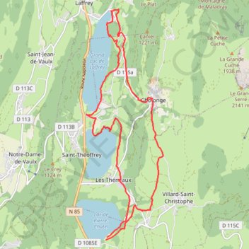Itinéraire En bordure de lacs, distance, dénivelé, altitude, carte, profil, trace GPS