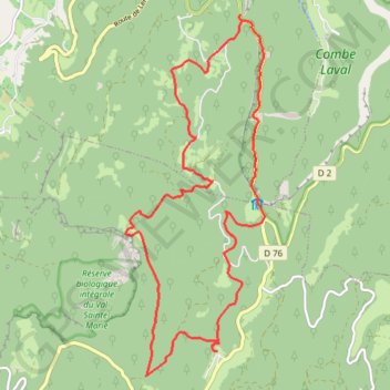 Itinéraire Vercors - De Combe Laval à Lente, distance, dénivelé, altitude, carte, profil, trace GPS