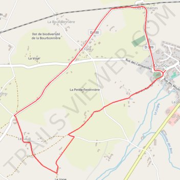 Itinéraire 5km, distance, dénivelé, altitude, carte, profil, trace GPS