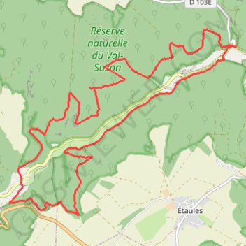Itinéraire Saint Foy-Val Suzon, distance, dénivelé, altitude, carte, profil, trace GPS