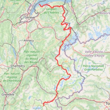 Itinéraire Hexatrek_Etape_2, distance, dénivelé, altitude, carte, profil, trace GPS